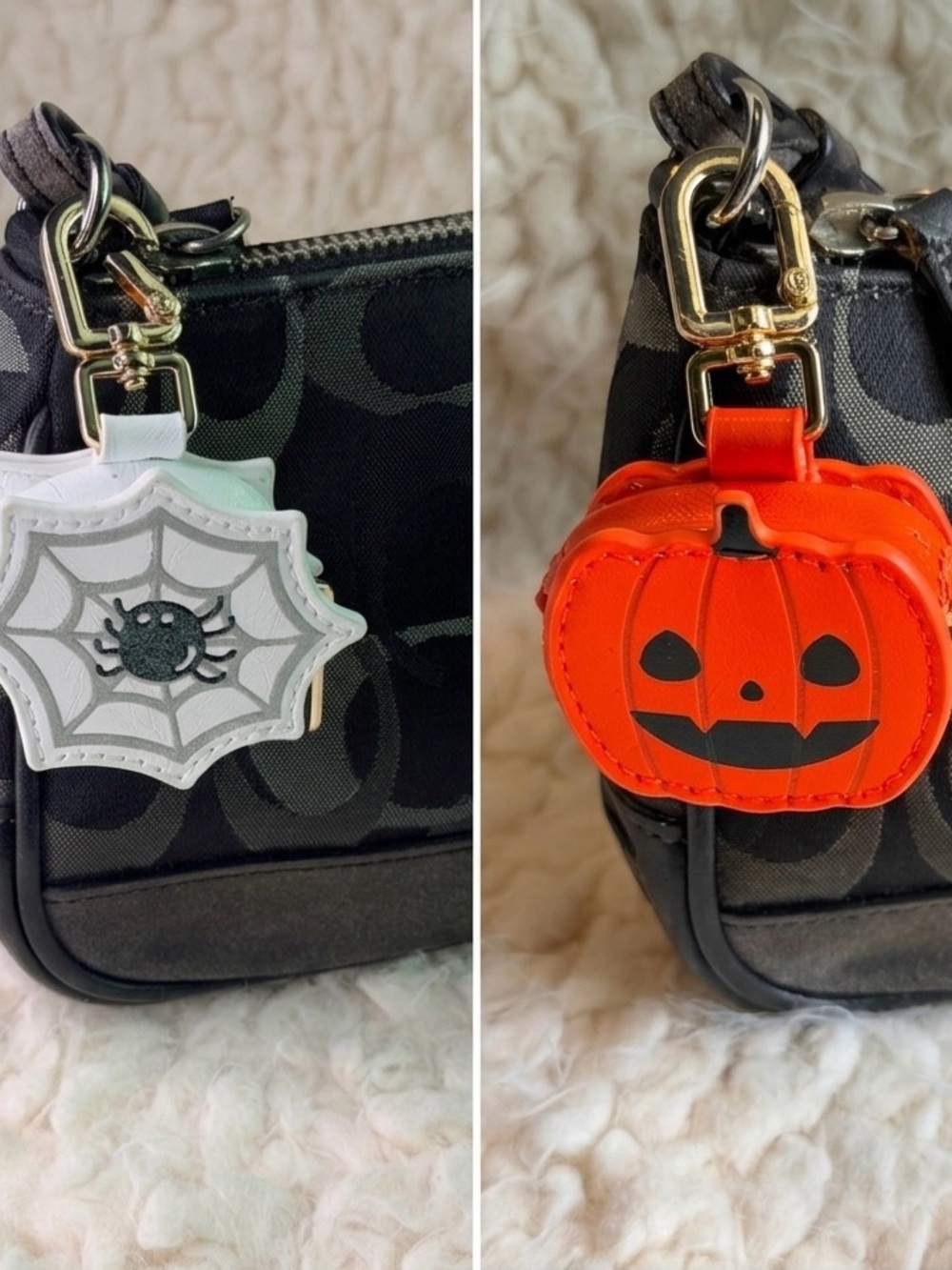 🕸️🎃 NWT Halloween Spooky Duo Bag Charm & Coin Purse Pouch Bundle